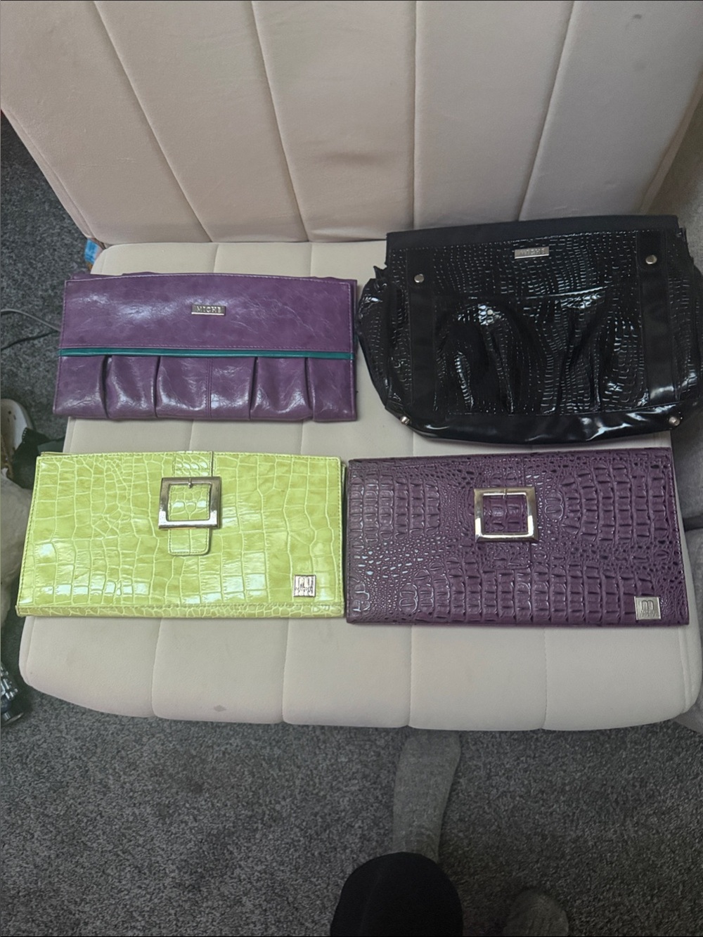 Miche interchangeable purse cover Women's Clutch Set - Purple, Black, Lime, Plum